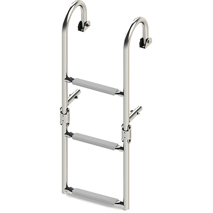 Трап складной с горизонтальным креплением 3 серых ступени 270 мм (040176GT)